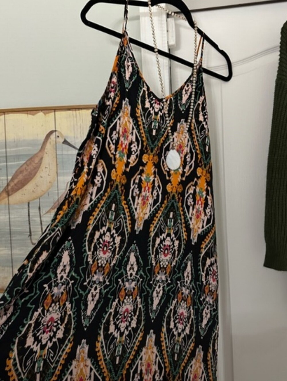 Pattern Sleevless Maxi Dress